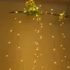Solar Powered 8 Modes Sliver Wire 200 LED Christmas Tree Fairy String Wedding Home Party Light DC2V - Warm White