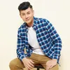 Ren bomull högkvalitativ stor storlek 8xl 7xl 6xl Herrtröjor Långärmad Flannell Plaid Klänning Skjorta Man Casual Slim Fit Kläder 210626