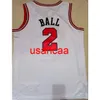 Maillot entièrement brodé 2# Ball blanc nouveau maillot de basket-ball sponsor Personnaliser les jeunes hommes et femmes ajouter n'importe quel nom de numéro XS-5XL 6XL Gilet
