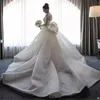 Abiti casual Abiti da sposa eleganti a sirena in pizzo Collo trasparente Maniche lunghe Treno staccabile Donne da sposa arabe saudite