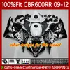 OEM Nadwozie dla Honda CBR600 CBR 600 F5 RR CC 2009-2012 Graffiti Czerwony korpus 69NO.119 CBR 600RR 600F5 2000 2011 2012 2012 600CC CBR600RR 09 10 11 12 Włazie wtryskowe