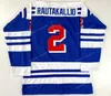 Nikivip Custom Canada Pekka Rautakallio Team Finland Hockey Jersey Cousu Bleu Taille S-4XL N'importe quel nom et numéro Maillots de qualité supérieure