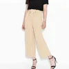 Temperament Plaid Wide Leg Pants for Women Spring Casual Loose Full Length Trousers Elastic Waist Pantalones Mujer 210514