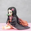 6.5cm Kamado Nezuko Figurine Anime Demon Slayer Sitting Ver. nezuko Action Figures Kimetsu No Yaiba PVC Collectible Model Toys X0526