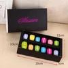 12 rasters Macaron Wrap Papier Bruiloft Geschenkdozen 20 * 11 * 5cm Chocolade Cookie Packing Box