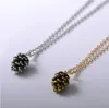 Pine Nut Plant Specimen Pendant Necklace For Women Fashion Jewelry Wholesale Metal Choker Acorn Pinecone Chain Necklaces