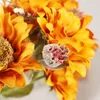 Декоративные цветы венки Реалистичный подсолнечный букет для осенью передвижения на открытом воздухе с фотографией подсолнуха Удачи Бри
