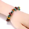 Beaded Strands Irregular Natural Stone Bracelet Handmade Polish Colorful Beads Elastics Rope For Women Girls Gift Crystal Jewelry Trum22