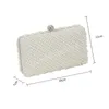 Women's Luxury White Clutch Bag Wedding Party Purse Fashion Evening Mini Ladies Pearl Chain Handbag