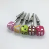 Lyxiga Färgglada Stripes Portable Dice Shape Cool Rökning Clamp Clip Tobacco Preroll Cigarette Cigar Tips Hållare Bracket Stativ Handpipe Stöd DHL Gratis