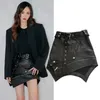 Summer mini skirts womens black pencil streetwear leather elegant sexy high waist vintage harajuku 210629