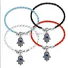 50 Stück Kabbalah Hassam Hand Evil Eye Anhänger gemischte Farben geflochtene Seilarmbänder für Frauen Männer kreative Geschenke C117