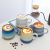 Tazze Tazza in ceramica da forno Tazza da caffè Tazza da tè Contenitore creativo di avena per acqua di grande capacità Regalo di compleanno fai da te