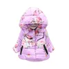 Ours Leader Bébé Filles Parkas Mode Hiver Fille Veste Chaud Fleurs Manteau À Capuche Survêtement Enfants Floral Enfants Vêtements 210708