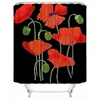 Musife Custom High Quality Poppy Flower Shower Curtain Waterproof Bathroom Polyester Fabric Bathroom Curtain 210402
