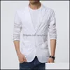 Mens Suits & Blazers Clothing Apparel Blazer Spring And Summer Casual Pure White Small Suit Thin Breathable Sunscreen Jacket Fashion Trend D