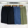 Men Shorts Spodnie solidne joggery czarny niebieski podstawowy klasyczny pojedynczy kieszonkowy krótki bawełniał swobodny aplikacja spodni