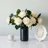 12 cm Big Rose Real Touch Latex Artificial Flower for Home Wedding Party Decoration Table Arrangement Fake Flowers Decorative WRE324F