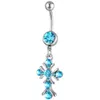 YYJFF D05511 3 Färger Klar kroppsmycken fin stil navel belly ring 10 datorer blandar färger sten dropp fabrikspris