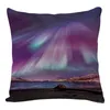 Paysage série montagne rivière ciel Aurora impression taie d'oreiller canapé housse de coussin produits ménagers 45*45cm T500646