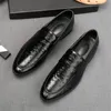 Italian Style Dress Ostrich Leather Wedding Shoes Fashion Oxford Wear-resistant Non-slip Slip on Formal Business Business Leisure Driving Walking Loafers H37
