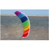 2M Power Dual Line Stunt Parafoil Power Power Sport Kite Parachute Rainbow Nice Beach Kite con 2pcs 30m de alta calidad Nylon Líneas de vuelo A39