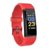 115Plus Armband Herzfrequenz Blutdruck Smart Band Fitness Tracker Smartband Armband für Fitbits Uhren Armbänder220Z1245012