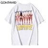 Tshirt Summer Men Streetwear Sexy Rabbit Girls Print Short Sleeve T-Shirt Casual Harajuku Hip Hop Cotton Tees Tops Male 210602