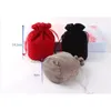 10pcs/lot 9x145cm Round Bottom Velvet Bag Pouches For Jewelry Cosmetic Packaging Christmas Wedding Gift Bags