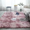 Carpets Grey Carpet Tie Dyeing Plush Soft For Living Room Bedroom Anti-slip Floor Mats Water Absorption Rugs1892