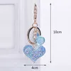 Mode Schlüsselbund Frauen Schmuck Transparent Acryl Pailletten Herz Anhänger Schlüssel Kette Liebhaber Auto Handtasche Zubehör schlüsselanhänger