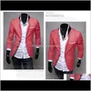 Blazer Herren Kleidung Kleidung Drop Lieferung 2021 Mode Casual Cotton Slim Korea Stil Anzug Blaser Masculino Männliche Anzüge Jacke Blazer Männer PL