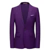 Plus size M-6XL jaqueta blazer dos homens de alta qualidade elegante um botão fino ajuste terno jaqueta masculino negócios casual cor sólida blazers