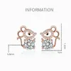 Stud Cute Little Mouse Women Earring Koreaanse mode Hoogte Kwaliteit Dier Zirkon Stone Young Girl Ear sieraden Geschenk Accessory1013455