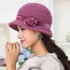 20 style Vente Hiver Femmes Tricoté Floral Skullies Super Doux Mélange De Laine Chapeau De Fourrure De Lapin Chaud Bonnets Femme Baggy Chapeaux Cap 211229