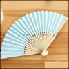 Decoratie -evenement Feestelijke benodigdheden Home Garden Chinese handpapier Fans Pocket Vouwen Bamboo Fan Wedding Party Factory Direct Sales Gunst D D