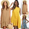 Wave Point Dress Ruffle Women Spring Summer Fashion Street Sexy Casual Slim Thin Beach Party O Neck Mini Dress Vestidos 210522