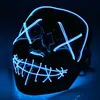 Halloween-Maske mit LED-Leuchten, Party-Masken, The Purge, Cosplay, Wahljahr, tolle lustige Masken, Festival-Kostümzubehör, leuchtet im Dunkeln SH190923