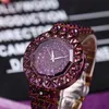 Montres-bracelets Montres pour femmes Montre à grand cadran Plein de diamants Mode Dames Horloge de luxe Femmes Relogios Saat