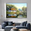 Vintage Oil Painting Print Landscape Poster Wall Art Canvas Picture Country Style For Home Living Room Decoration