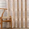 Vorhangvorhänge im europäischen Stil für Wohnzimmer, Schlafzimmer, Jacquard, zweifarbig, lila, goldfarbenes Leder, leichter Luxus