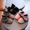 Stivali Scarpe da ginnastica per bambini Scarpe da culla per bambina in pile per bambini Scarpe da culla con suola morbida antiscivolo per bambini Inverno caldo e accogliente per bambina