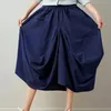 cotton elastic waist skirt