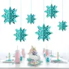 Christmas Decorations 6PCS/Lot DIY Snowflakes Pendants Colorful Ornaments Craft Kids Toys Holiday Tree Gifts