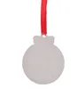 Sublimation Blanks Juldekorationer Värmeöverföring Santa Claus Pendant DIY Christmistree Ornament Presenter