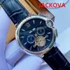 Brown Black Leather Strap Men watches 44mm 2813 Automatic Mechanical Super Luminous Sports mens Self-wind Fashion Lovers Clock Wristwatch Gift