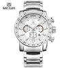 MEGIR brand quartz watches for men man's business white wristwatch fashion three-eyes waterproof luminous watch for male 2393