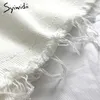 Syiwidii Jean Shorts For Women Summer Plus Size Denim Clothing Booty High Waisted Sweatshorts Fashion Tassel White Black 210714