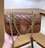 Klasik 2022 Luxurys Designers çanta omuz çantası kanat çanta el çantası messenger kadın kılıf mini mini marmont çanta baskılı zincirler çapraz debriyaj çanta cüzdan