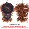 Alileader 1 pezzo di fermagli per capelli ricci crespi da 12 pollici in clip sintetica su frangia frangia marrone nero